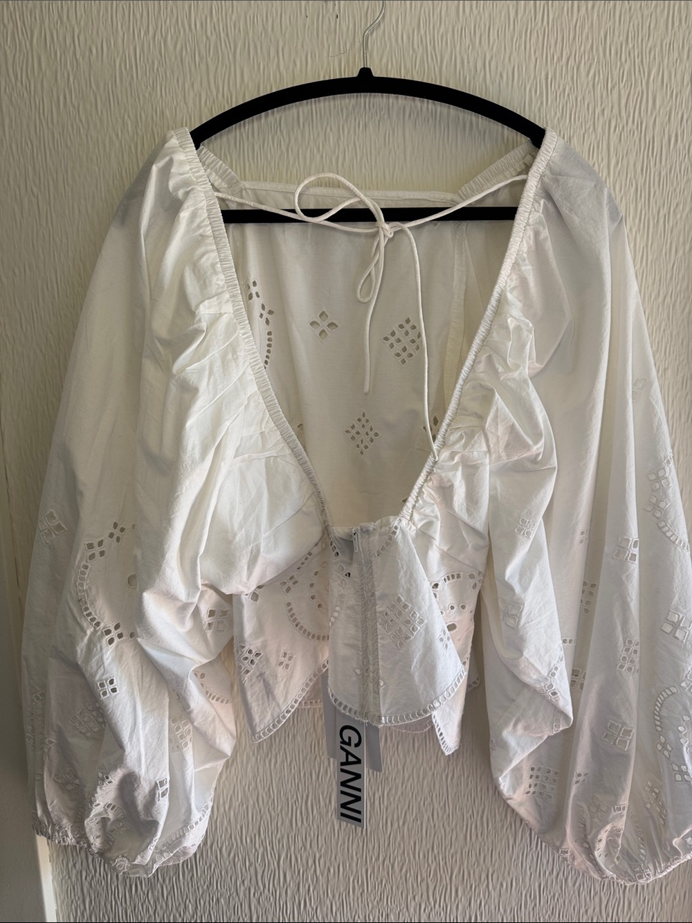 Ganni Open Back Boho Top - Picture 2 of 6